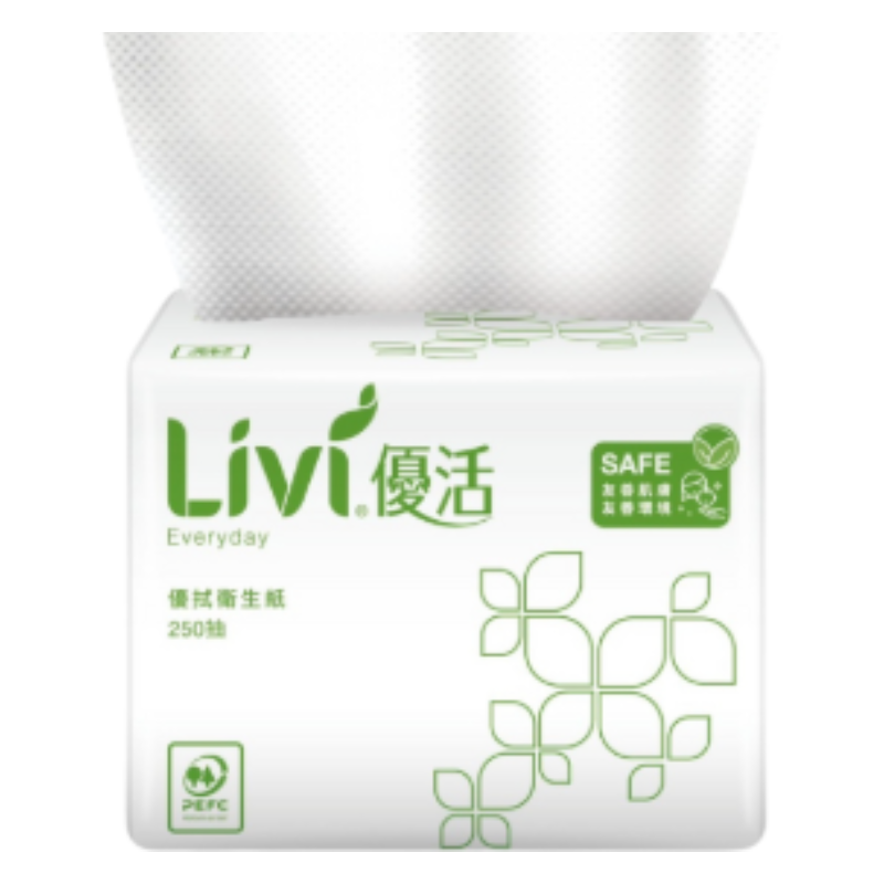 Livi Everyday 優活單抽衛生紙250抽(PEFC)